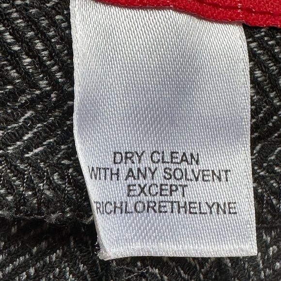 Anne Klein Gray/Black Twill Stretch WideLeg Trousers Buttons & Zip Closure Sz 10 - Picture 11 of 14